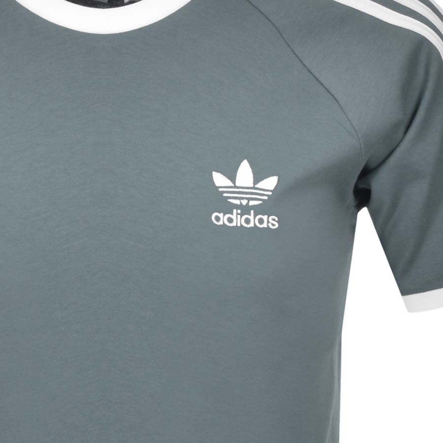 Alternative Image for Productadidas Originals 3 Stripe T Shirt Grey3